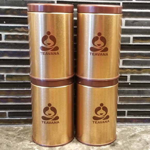 Teavana Kitchen Set Of 4 Teavana Tin Metal Loose Tea Storage